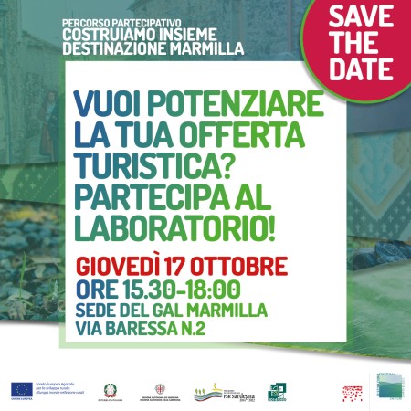 GAL MARMILLA - workshop per il Potenziamento dell'offerta turistica.